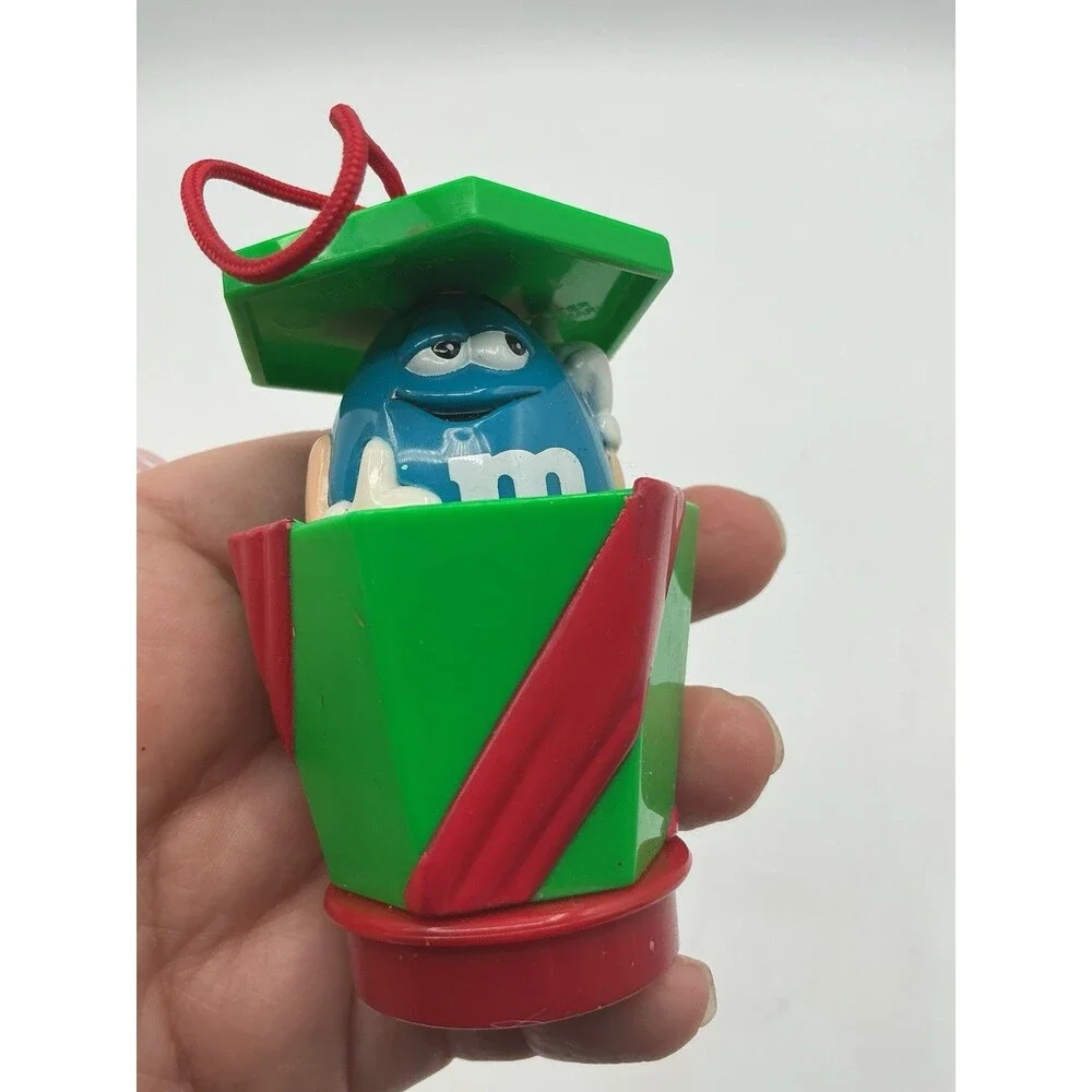Lot of 3 M&M’s Pop Up Present Christmas Tree Ornaments Holiday Decorations